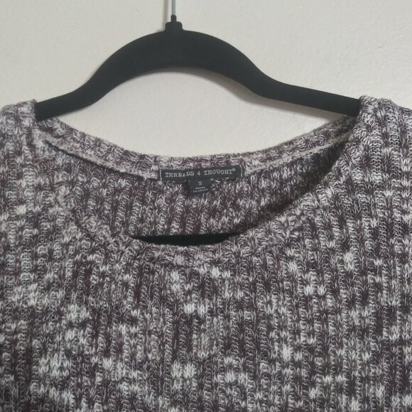 Threads 4 Thought Marled Women’s Knit Sweater with White Lace Hem – Size: Small - Picture 6 of 9